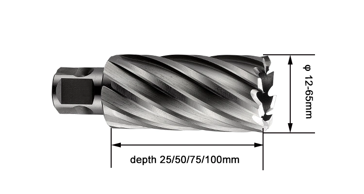 High Speed Steel Magnetic Drill with 25mm of Cutting Tools