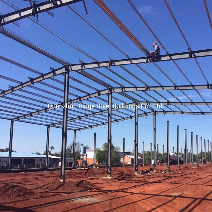 Prefabricated Steel Structure Frame Warehouse Prefab Commercial Building with Insulation Sandwich Panel Roof Wall