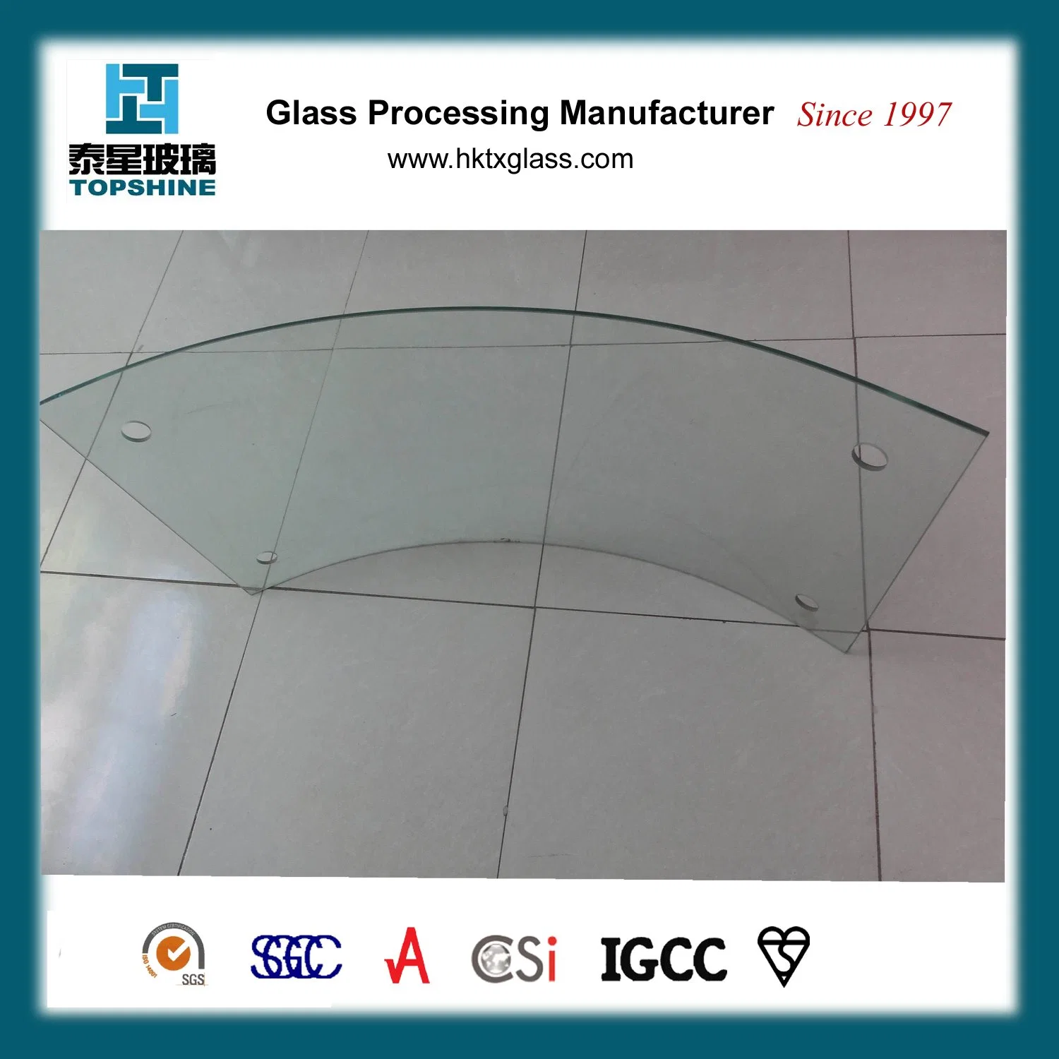 Tempered Curved Glass for Building Glass