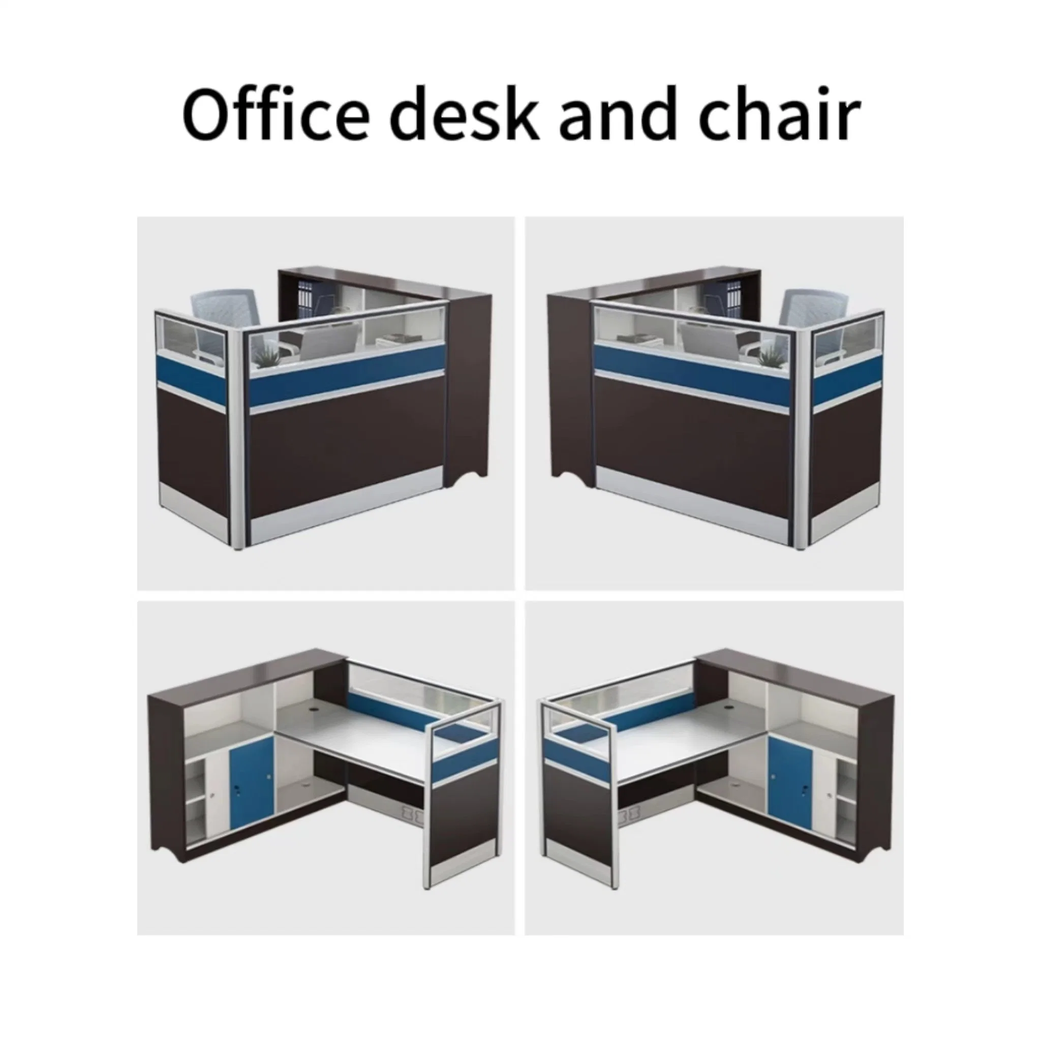 Commercial Furniture Luxury Wood Style Office Desk and Chair Set