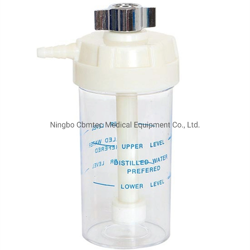 Humidificador de burbujas Humidificador concentrador de oxígeno plástico con conector de plástico