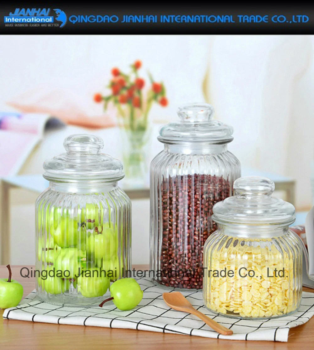 Beauty Pattern Ribbed Kitchen Container Pot for Food, Sweet, Spice