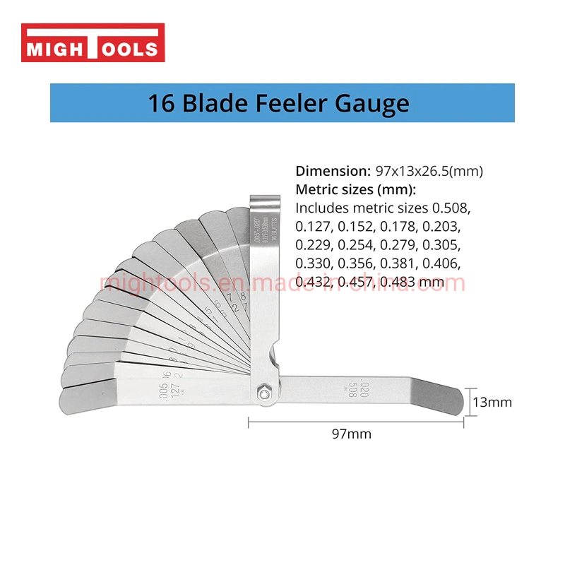 2PCS Feeler Gauge Set Stainless Steel Metric