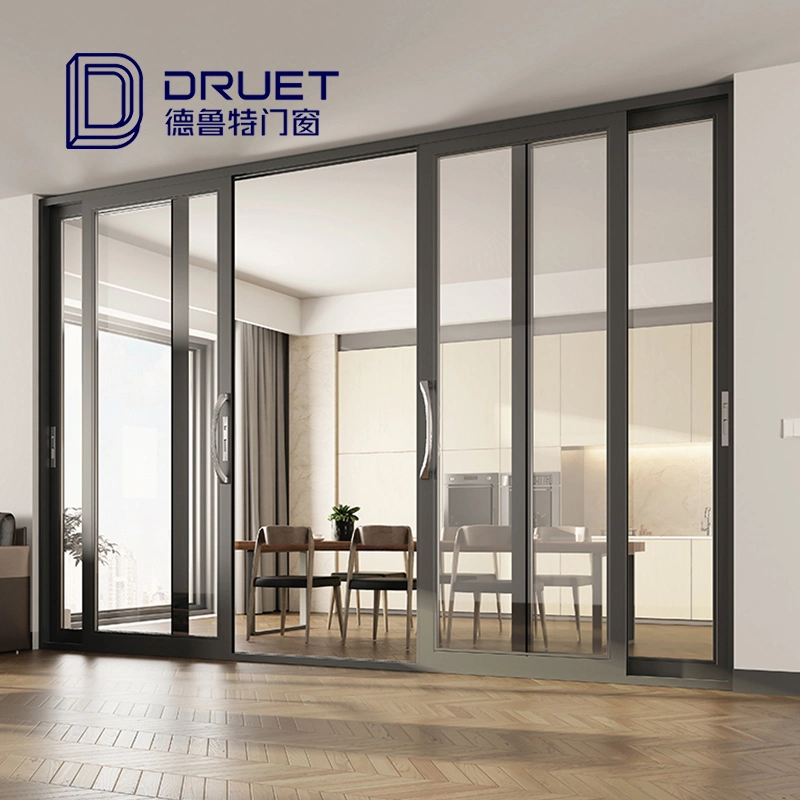 Laminated Glass Electric Control Automatic Sliding Door with German Lock