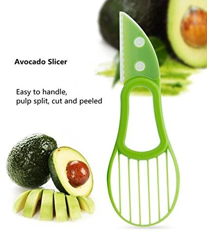 3in1 Avocado Shea Butter Fruit Plastic Slicer Cutter Knife