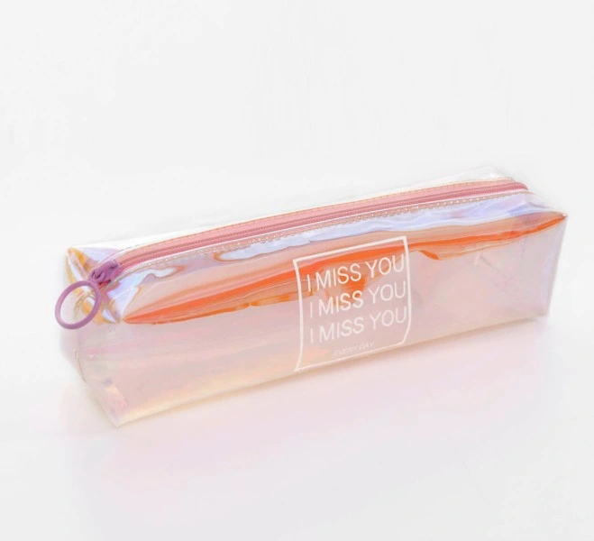 PU Leather Glitter School Roll Round Pencil Case Pen Bags