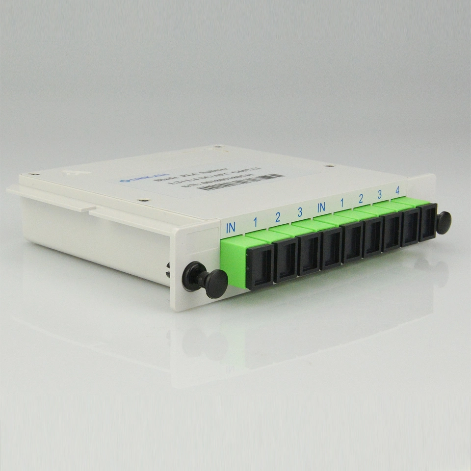 FTx SM Blade Type Fiber Optic PLC Splitter مع مفتاح التحكم في درجة الماجستير المحول