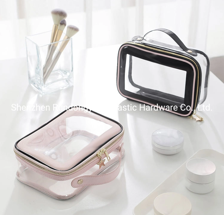 Stand up Pouch PVC Packaging Bag, Drawstring Gift Bag, Plastic Zip Lock Packing Bag, Zipper Makeup Bag, Waterproof Pencil Storage Bag, Transparent Travel Bag