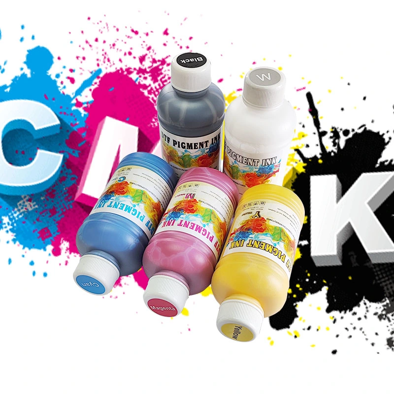 Rub Resistance Good Color Heat Transfer Pigment Ink I3200 Dx4 Dx5 Dx7 Pet Film Ink 1000ml Dtf Ink