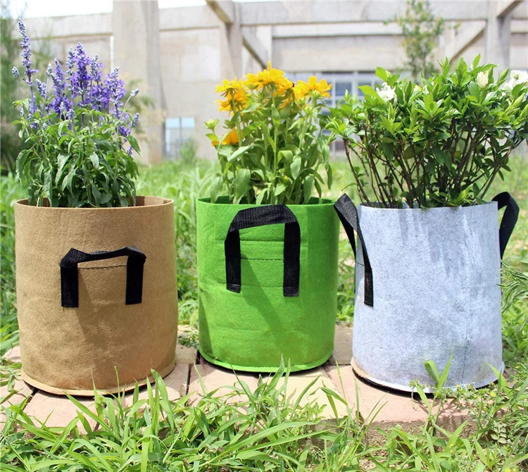 Felt Grow Bag Fabric Grow Root Control Container Bag Plant Pot for Gardening Supplies