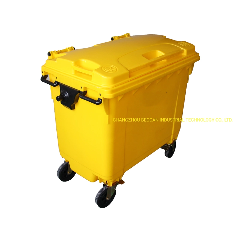 660L/1100L Large Outdoor Street Kitchen Industrial Recycle Rubbish Trash Can Garbage Waste Bin Pedal Plastic Dustbin for Manufacturer Prices