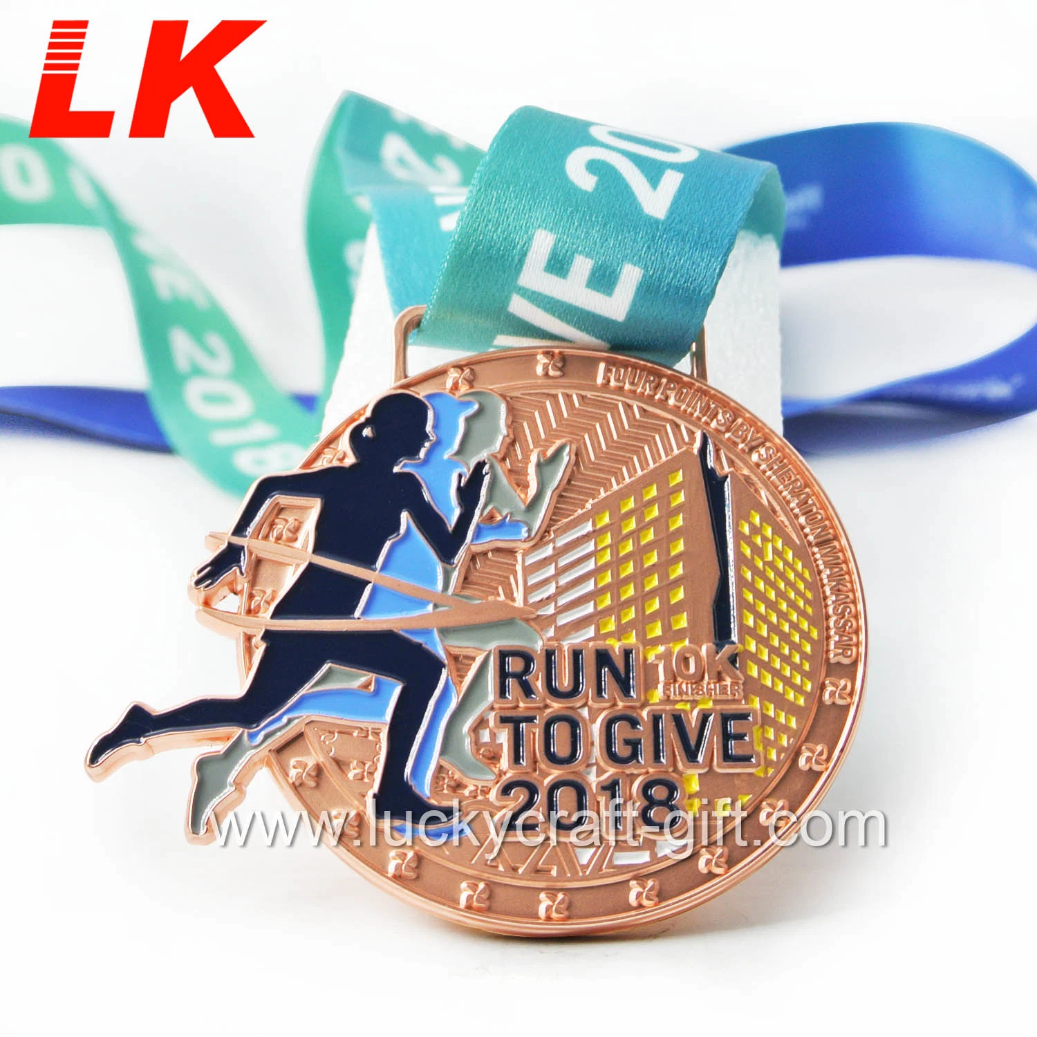 Customized Design Sport Plated Gold Metal Medal