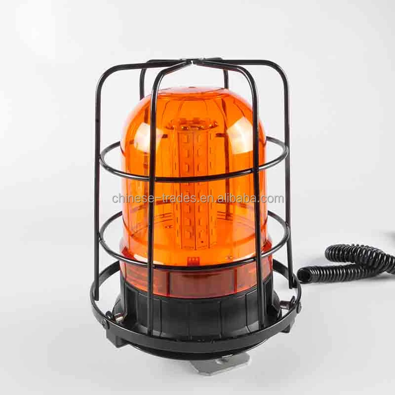 Amber Safety LED Rotary Strobe Lamp Emergency Flashing Revolving Warning Beacons Light