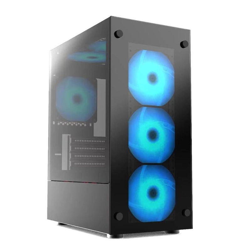 Panneau de verre mi Tower ATX Cas Cabinet de jeu PC ordinateur de cas Cas