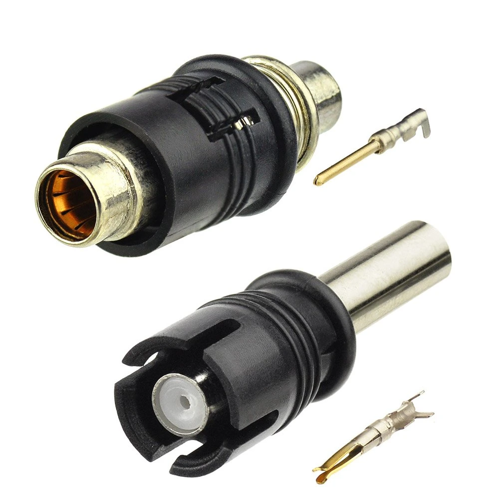 Crimp Male Raku Rast 2 Hc97 Car Radios Antenna Coaxial RF Automotive Connectors for Rg174, Rg188, Rg316 & LMR-100 Cable