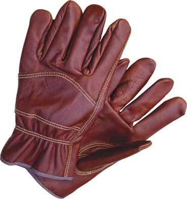 Muebles de color oscuro Ala completa de cuero Thumb Driver Work Glove-4009