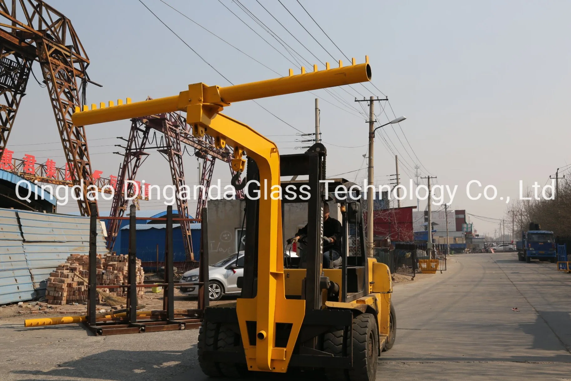 New Style Forklift Truck Crane Arm Equipment/Glass Loading$Unloading Forklift Attachment