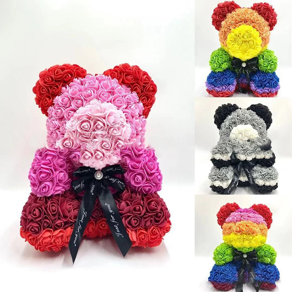 500 PCS/ Bag Artificial Flowers Rose Bear Flowers Head 2.5 Cm Rose Flower Head