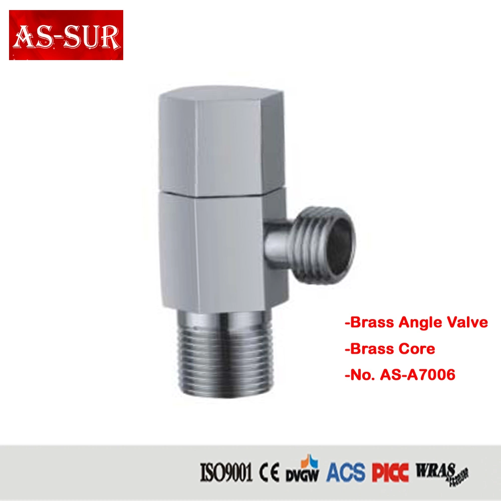 ANSI/DIN Best Sale Manufacturer Water Tap Chrome Plated Brass Angle Valve A7003