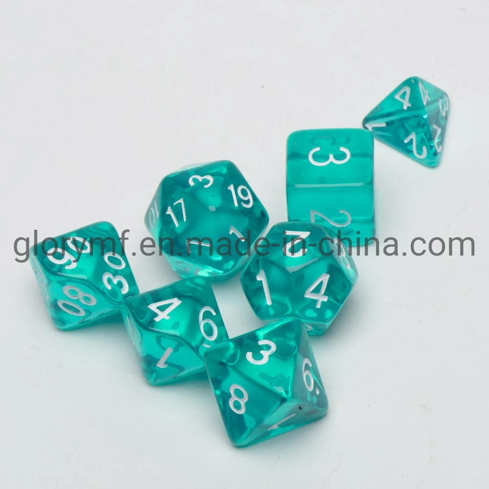 Custom Polyhedral Board Game Acrylic Dnd Dice Set for Rpg