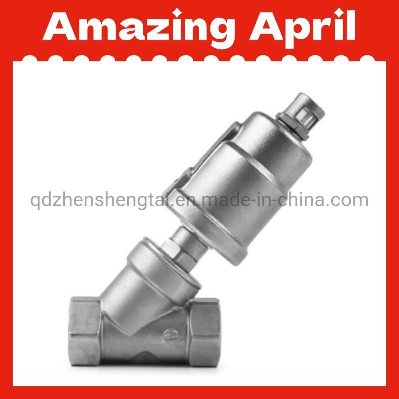 Stainless Steel Pneumatic Angle-Seat Valve Single-Hole Normally Closed Double-Hole Normally Closed Y-Thread High-Temperature Valve