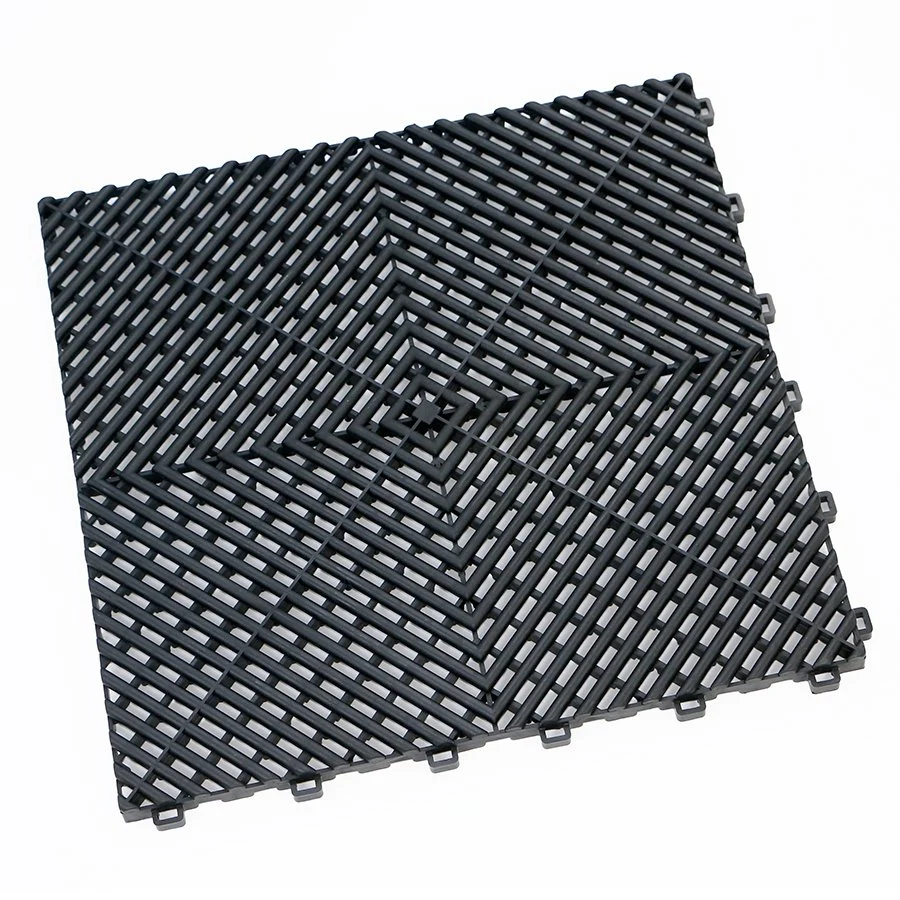 PP Garage Anti-Skid Drainage Ingterlocking Tile, PP Cleaning Workshop Encironmental Protection Compression Drainage Ingterlocking Floor Pool