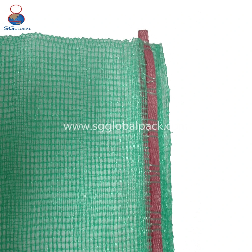 GRS SGS Certified Original Factory Durable 25kg 30kg Green PP Leno Mesh Bag for Potatoes