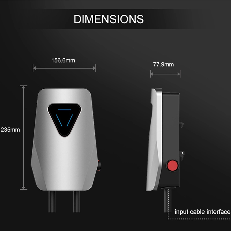 محطة شحن سيارات داخلية/خارجية مع المستوى 2، Wi-Fi والتحكم في تطبيقات Bluetooth Home Smart Electric Vehicle EV Charger EV Charger for TELSA