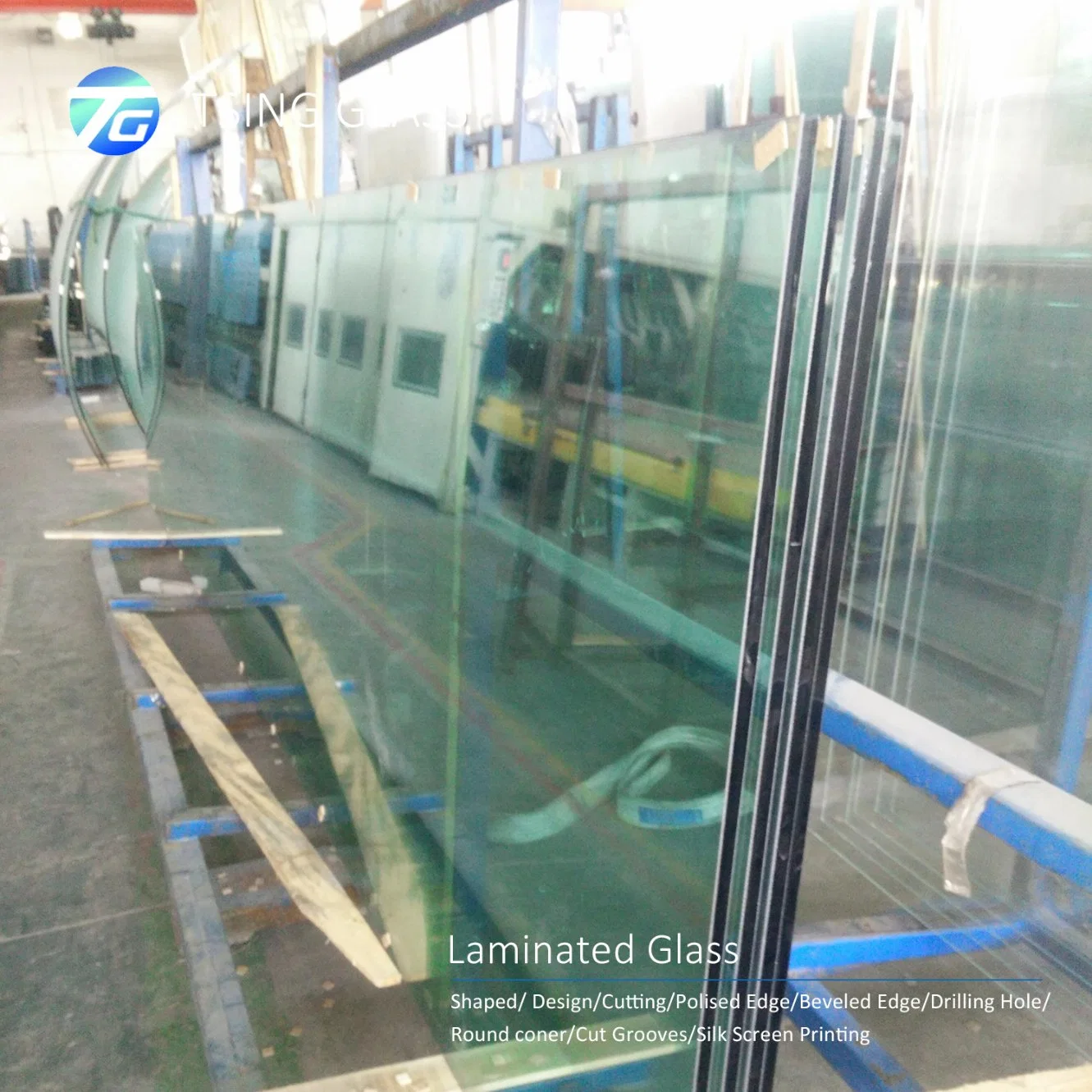 Design Custom Ultra Clear Flat Curved Tempered Toughened Laminated Glass for Shower Room Freestanding Wall Railing Fence Curtain Wall