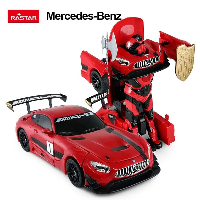 Rastar Deformation Auto Roboter Kinder Spielzeug meistverkaufte elektrische RC Car Sports Fernbedienung 2 In1 Transformation Auto 1: 14 Benz GT3