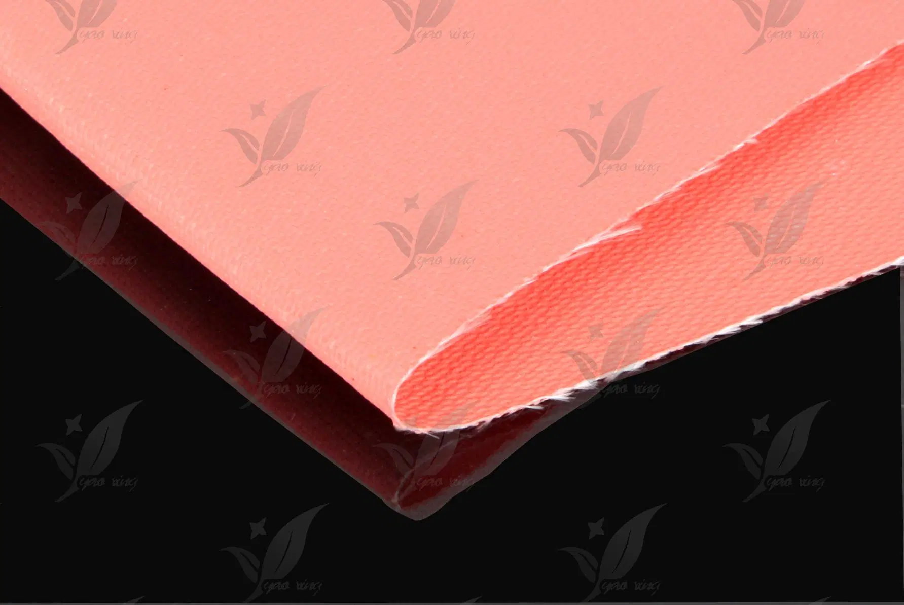 Silicon Rubber Coated Fiberglass Fabric Fireproof Red Colour