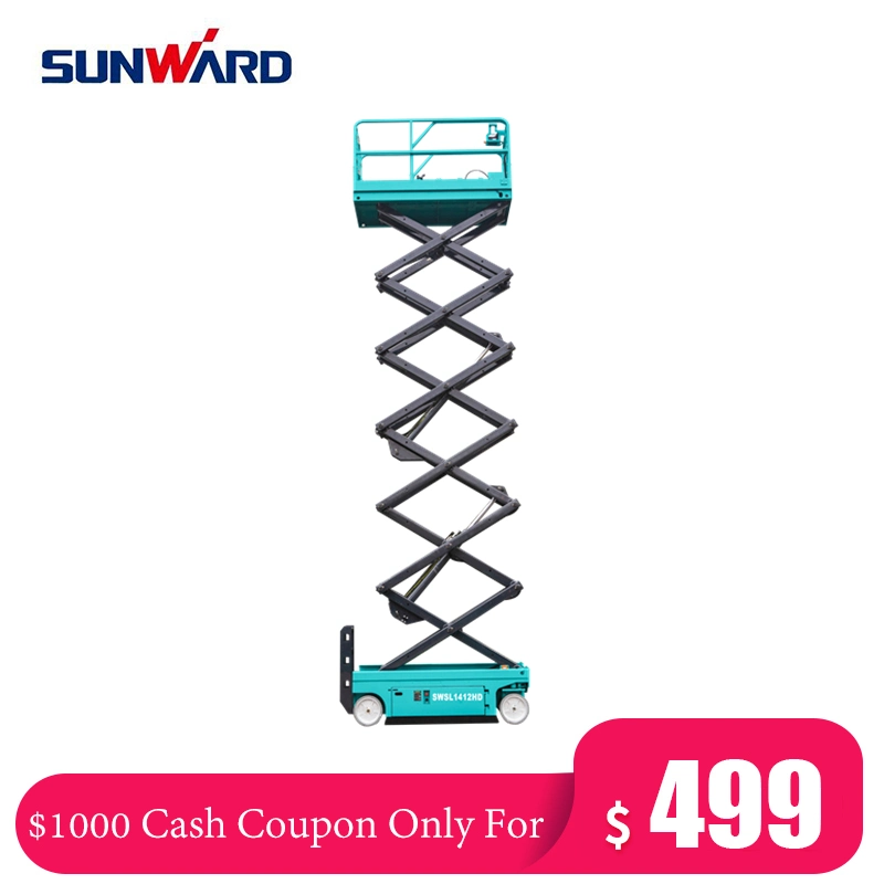 Cash Coupon Sale! 14m Electric Hydraulic Aerial Work Scissor Lift Platform