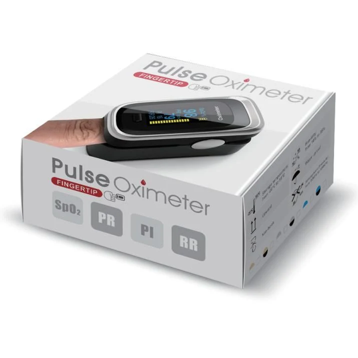 CE ISO المعدات الطبية OLED Diagnostic SpO2 محمول باليد، مقياس الحد الأقصى للنبض بطرف الإصبع