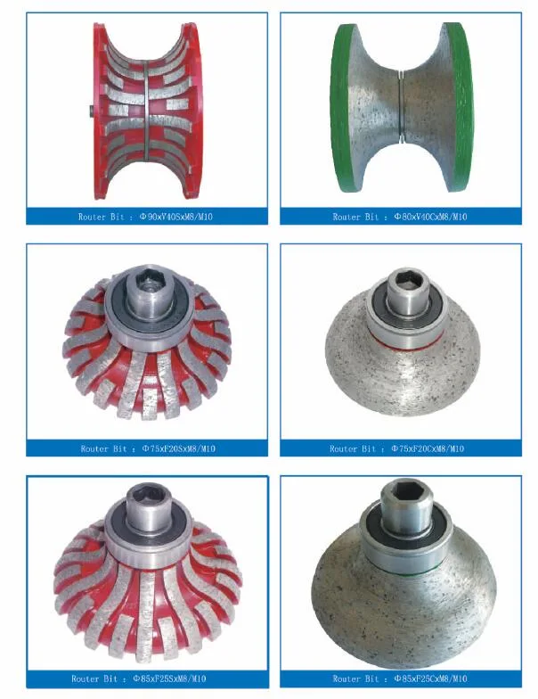 Diamond Double Edge Breaker Wheel for Stone Edge Profiling