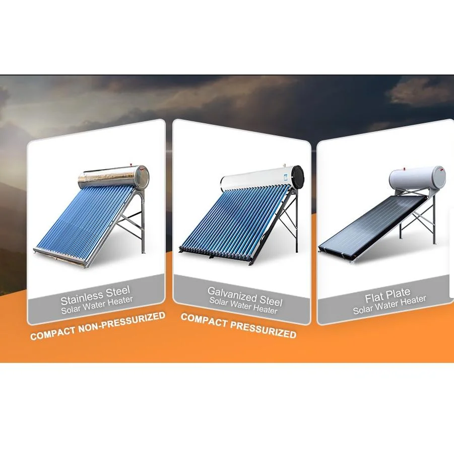 100L 150 L 200 L 250 L 300 l sistema de techo Calefacción Solar Calentador de Agua