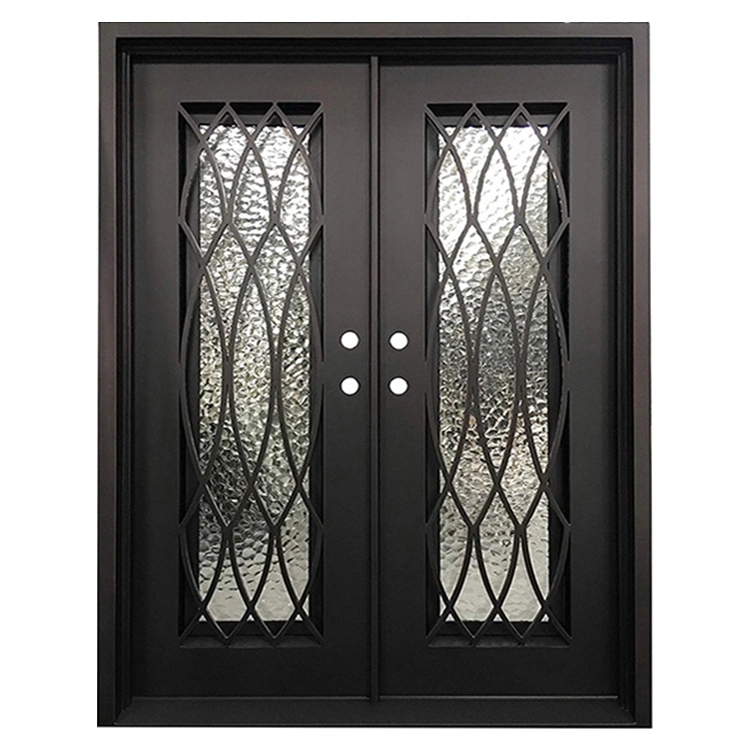 Wholesale/Supplier Prices Villa House Outdoor Decorative Wrought Iron Front Entry Doors in China