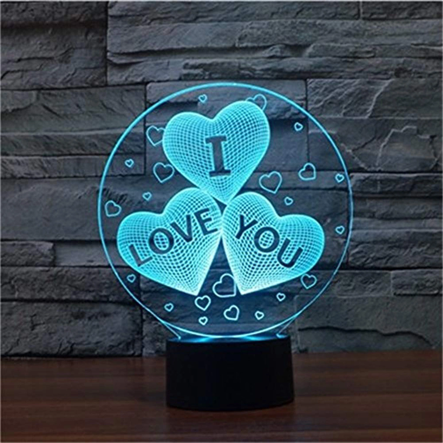 Lampe LED 3D Valantines Cadeaux