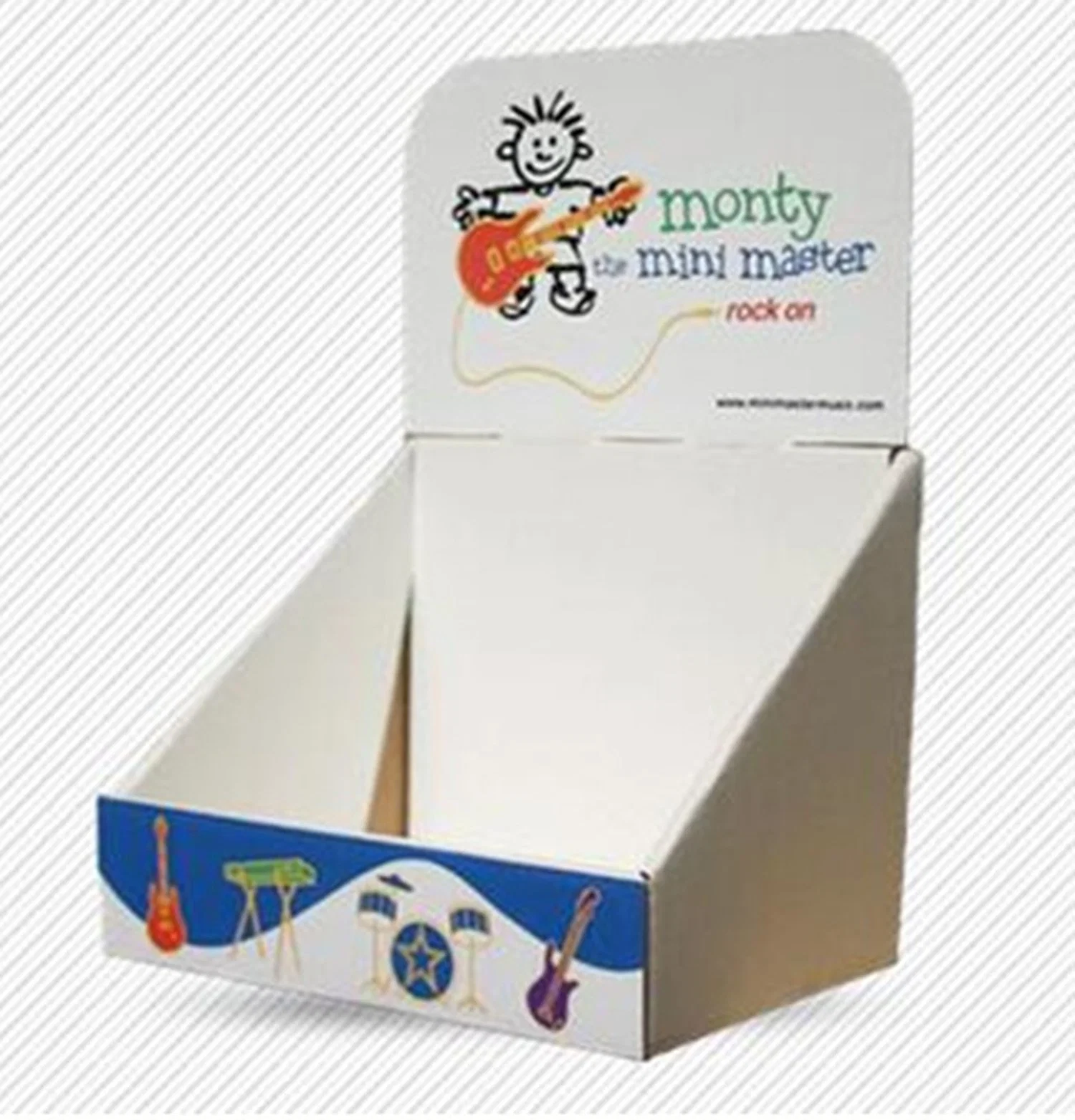 Design personalizado papel caixa de exibição de tabela para armazenar produtos de supermercado mostrar