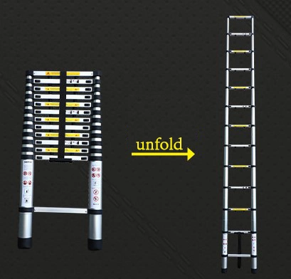 3.8m New Telescopic Ladder with En131-6 Certificate