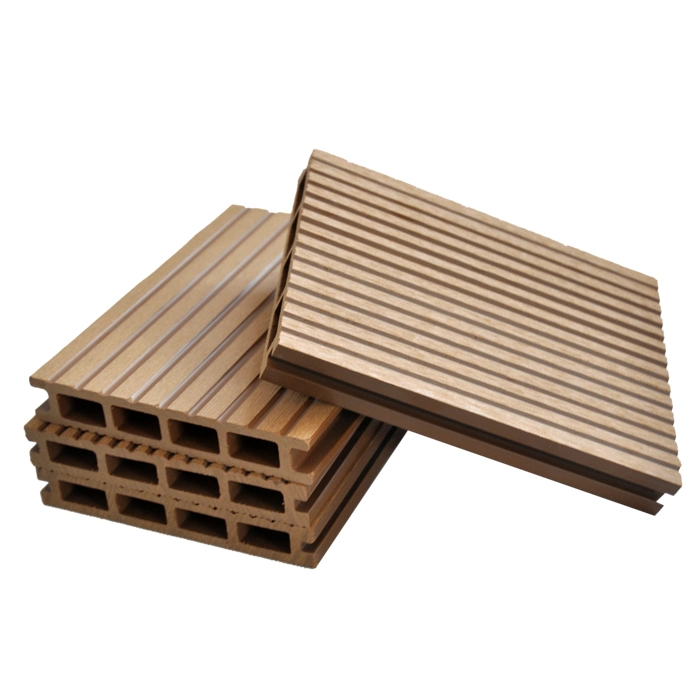 Extruded Wood Plastic Composite Decking Waterproof Fire Retardant Engineered Flooring