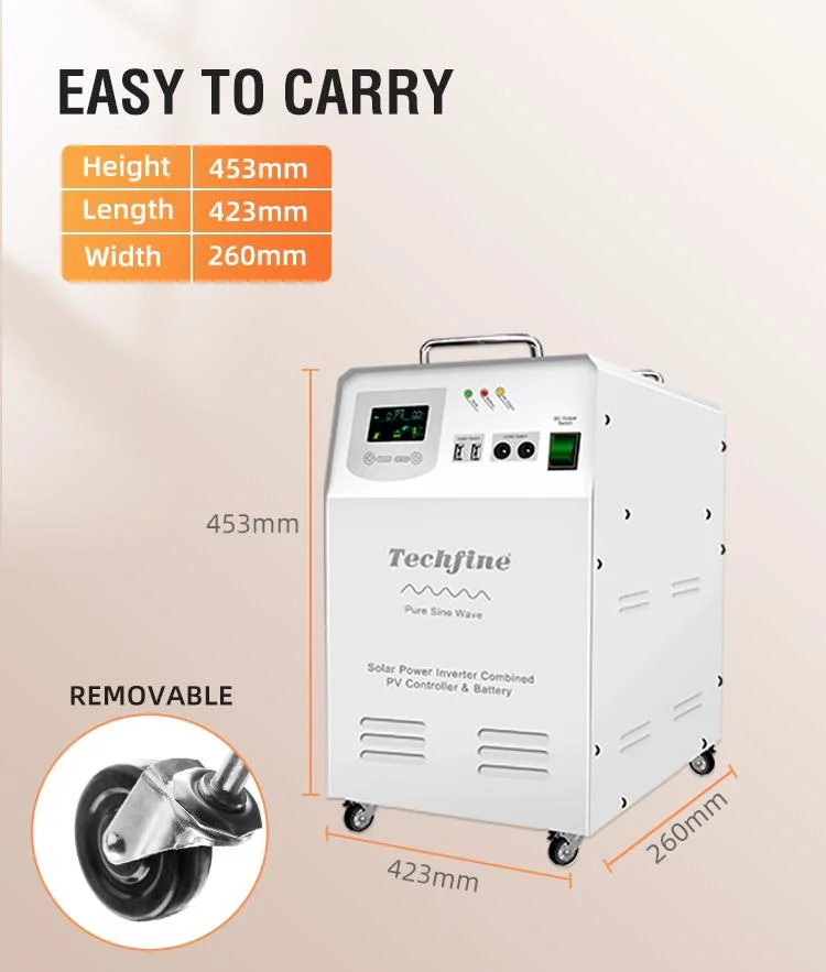 Station de stockage d'énergie hors réseau Système solaire complet d'alimentation PV Tout-en-un Panneau solaire domestique 1000W Système d'énergie solaire.