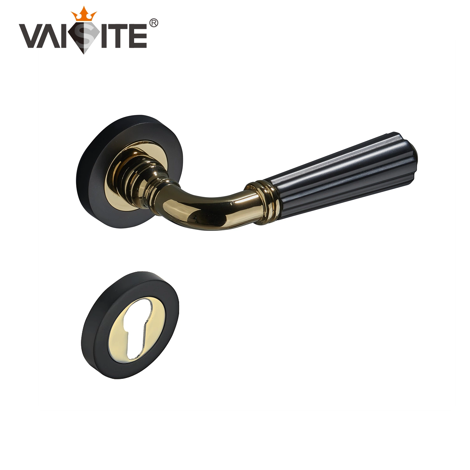 2022 Newest Popular European Modern Zinc Alloy Exterior Door Lever Handle on Rosette