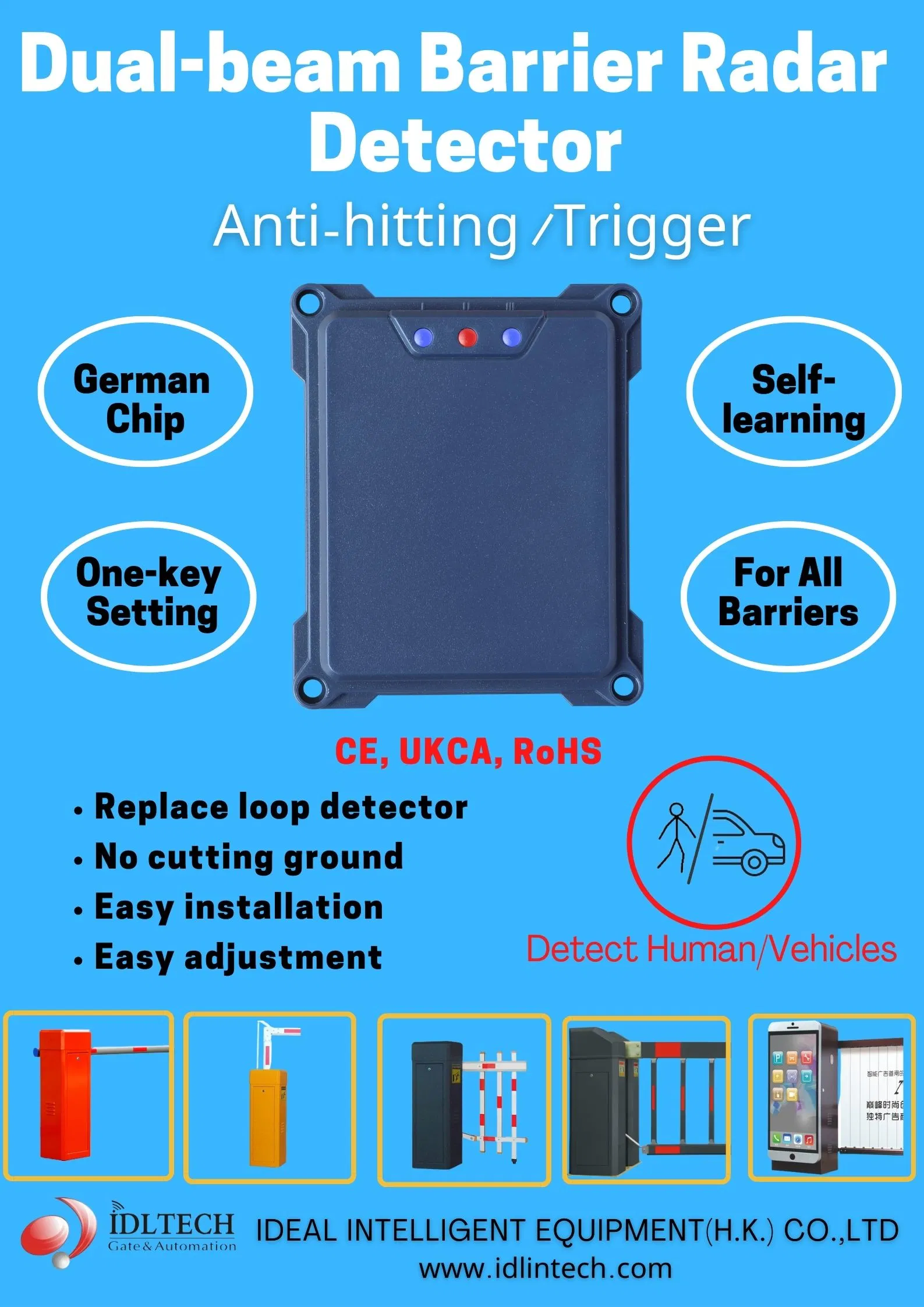 24GHz Anti-Smashing/Trigger Millimeterwellenradar für das Barrier Gate im Parkplatz Los