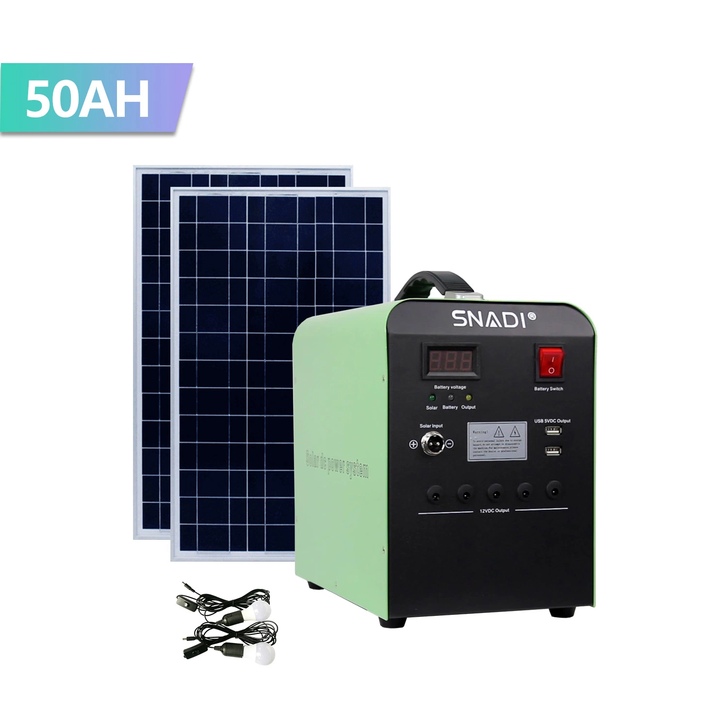 50ah 50W Solar Power Bank Portable Solar Energy Generator Home Use Long Life