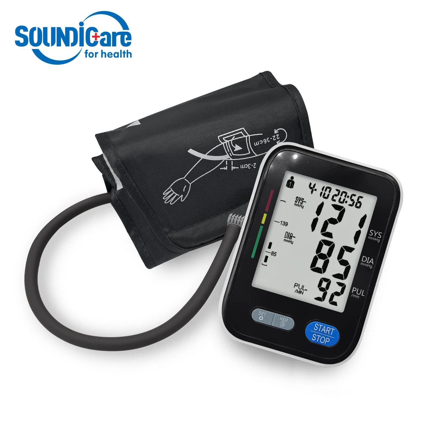 LCD Health Care Blutdruckmessgerät Inflation BPM Oberarm Blutdruckmessgerät