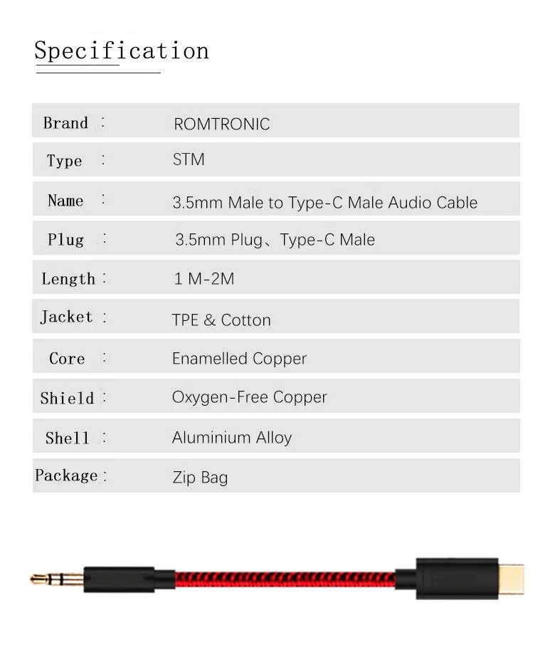 2023 Hot Sale Lossless Transfer USB 3.1 Type C Male to DC 3.5mm Socket Audio Adapter Cable