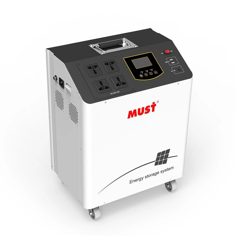 Muss Hbp1800 Solar Power System Inverter 1kw 2kw 3kw tragbar LiFePO4 Lithium-Ionen-Energiesystem