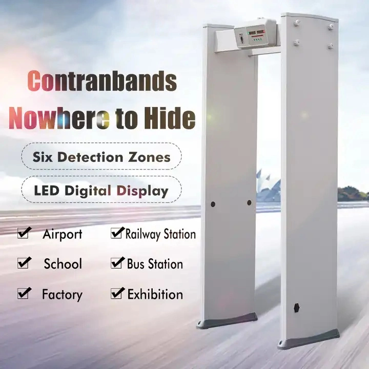 Archway Airport Folding Security Door Body Scanner Portable Walkthrough Metal Detector