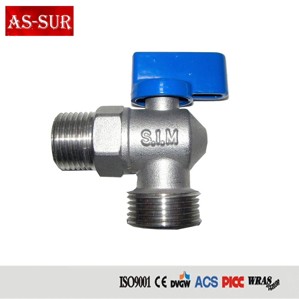 Chromed Brass Stop Angle Valve with Iron Pipe Inlet A1204