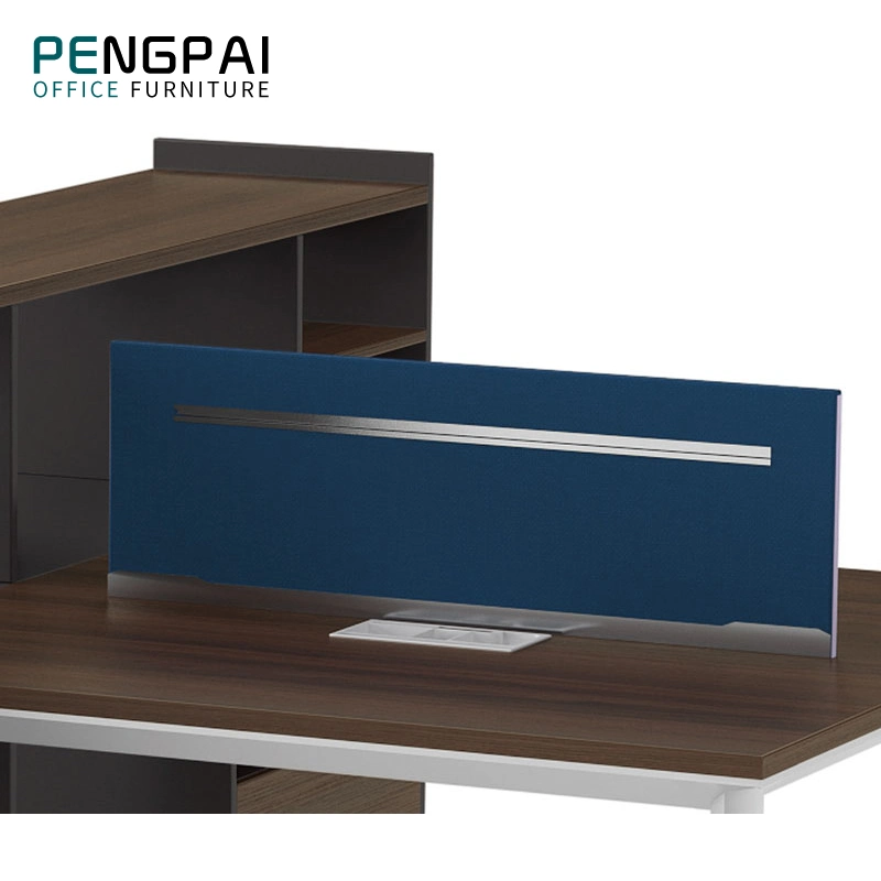 Pengpai Custom 4 Persons Office Furniture Clerk Workstation Computer Desk Table with Screen